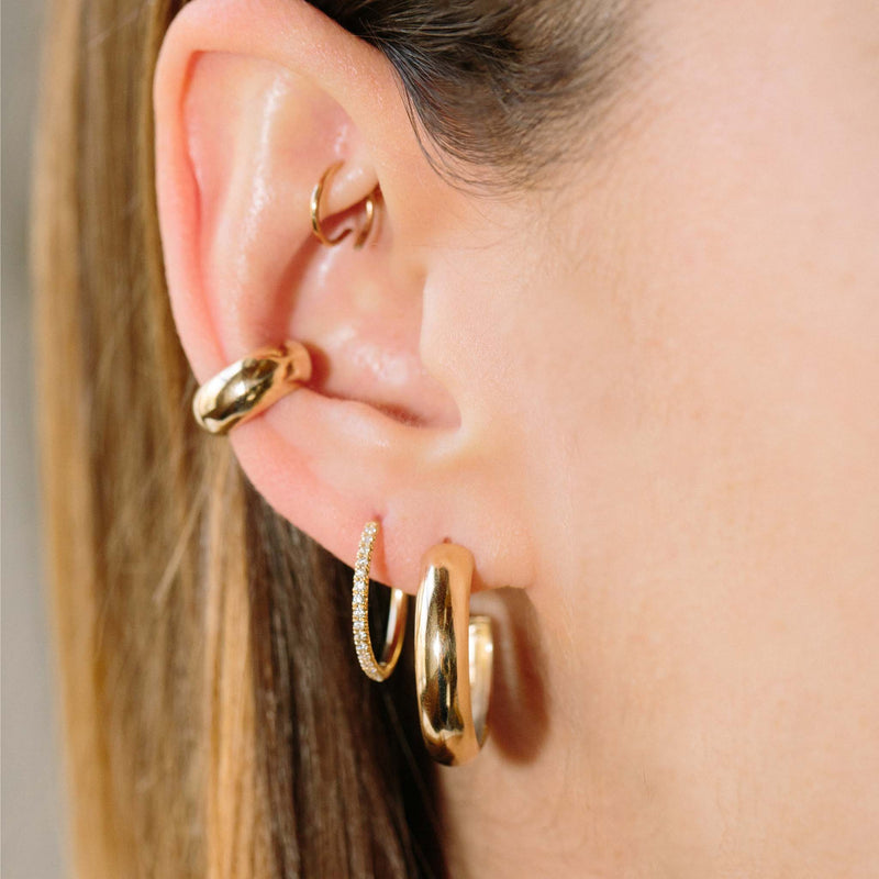 Berceau 18K Gold Hoop Earrings Yellow | ALMASIKA
